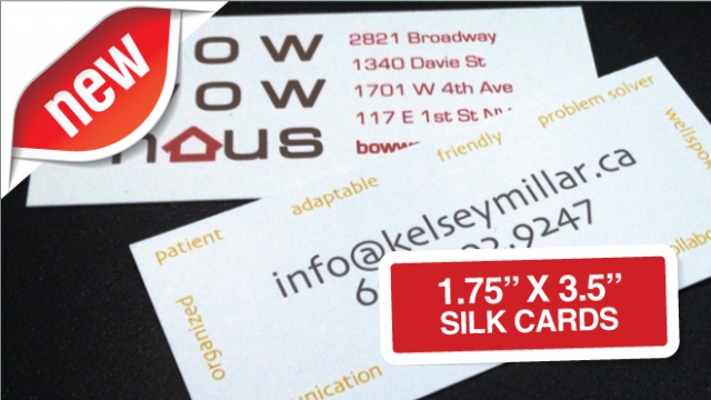 1.75x3.5 inches Silk Cards