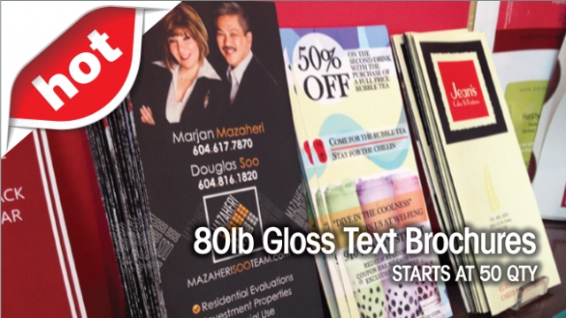 Folded 80lb Gloss Text