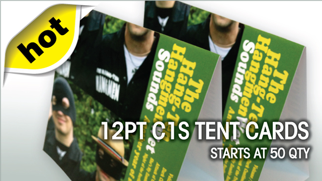 12pt C1S Tent Cards