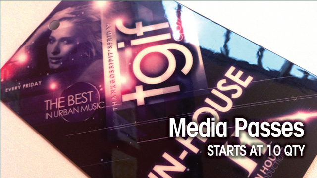 100qty Custom Media Passes